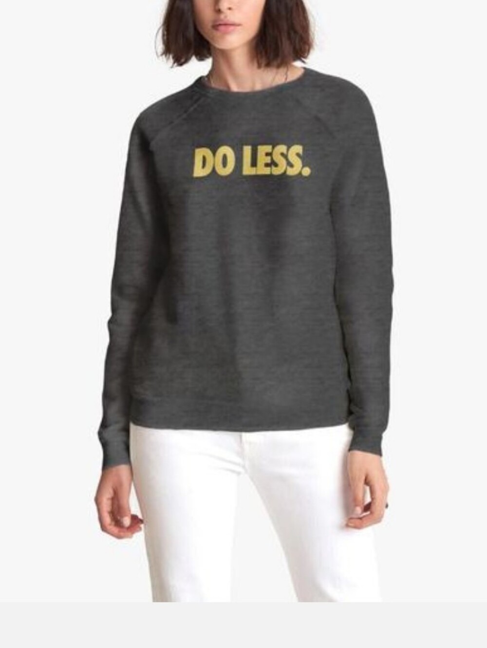 MOTHER Do Less Hugger Sweatshirt in heather charcoal Size Medium